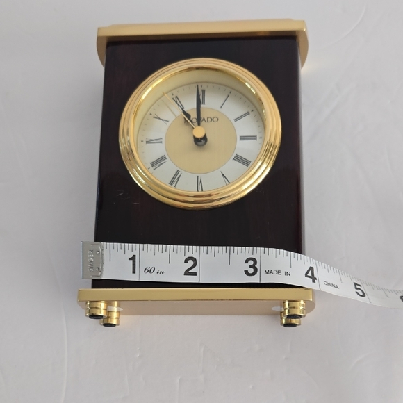 Movado Elegant Gold and Dark Brown Wall Clock - Picture 9 of 9